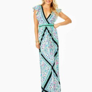 NWT Lilly Pulitzer Roselle Maxi Dress Let's Get Wild-Size 2